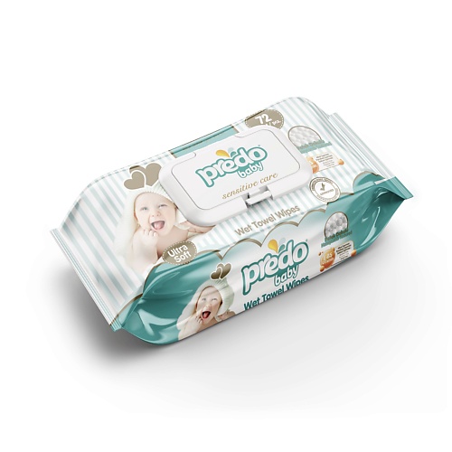 PREDO Детские влажные салфетки Sensitive care 72 brush baby салфетки влажные детские для зубов и ротовой полости new 28
