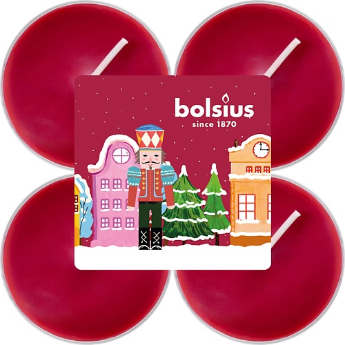Набор ароматических свечей BOLSIUS Свечи чайные арома Bolsius яблоко с корицей