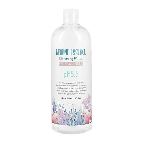 Средства для снятия макияжа ESFOLIO Мицеллярная вода с экстрактами водорослей и центеллы азиатской (увлажняющая) 600