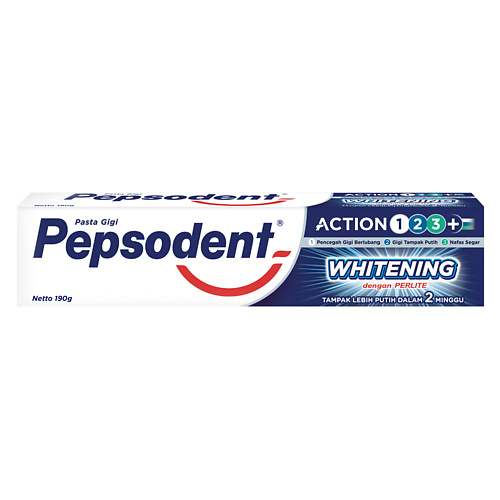 PEPSODENT Зубная паста Whitening Отбеливающая 190 pepsodent зубная паста action 123 тройное действие 75