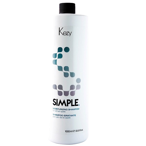 kezy шампунь simple moisturizing 1000 мл Шампунь для волос KEZY Шампунь увлажняющий для всех типов волос с пантенолом, бетаином SIMPLE