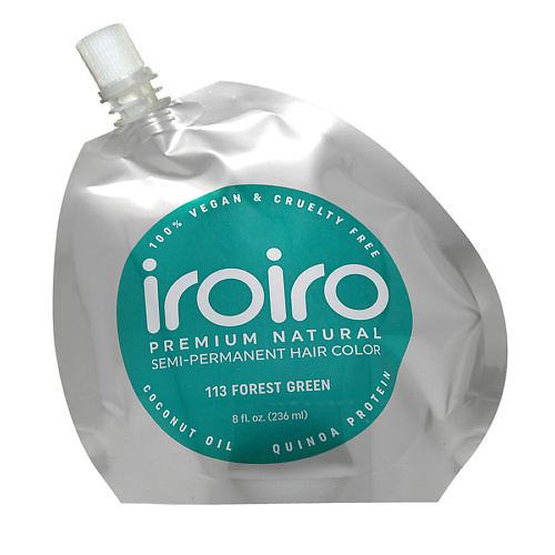 фото Iroiro семи-перманентный краситель для волос 113 forest green лесная зелень