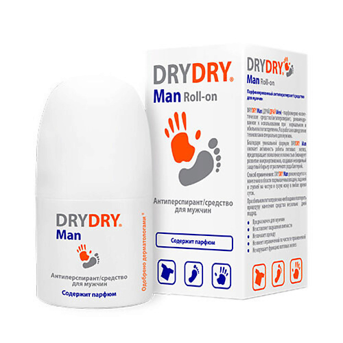 Дезодорант-ролик DRY DRY Дезодорант-антиперспирант Man стоппот присыпка для тела антиперспирант dry expert 45 гр