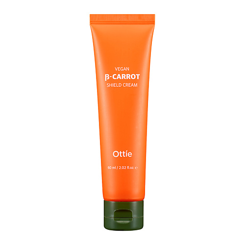 OTTIE Укрепляющий крем с гидролатом органической моркови Vegan Beta-Carrot Shield Cream 60 ottie тонер эссенция с гидролатом органической моркови vegan beta carrot essence water 200