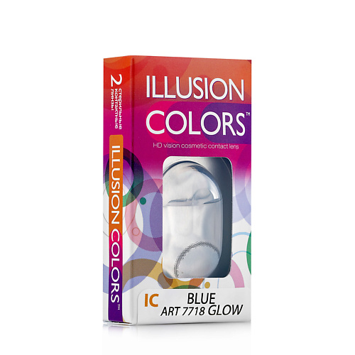 Купить ILLUSION Цветные контактные линзы ILLUSION GLOW BLUE