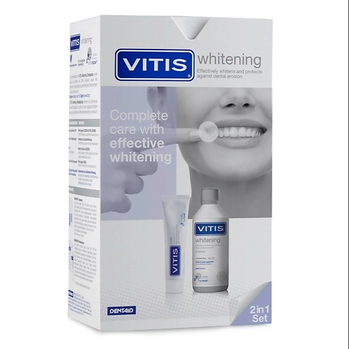 DENTAID Набор Whitening Kit 1 melo when you re smiling отбеливающая зубная щетка напальчник iko whitening для взрослых размер l
