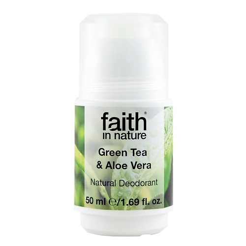 FAITH IN NATURE Део-ролл женский натуральный с зеленым чаем и алоэ и вера