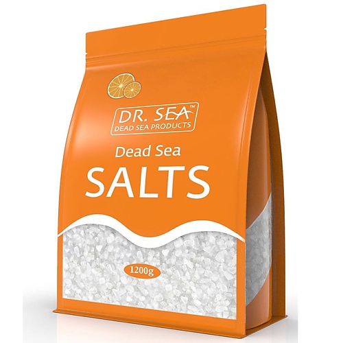 DR. SEA Натуральная минеральная соль Мертвого моря обогащенная экстрактом апельсина. 1200.0 соль мертвого моря с экстрактом орхидеи 1200 г