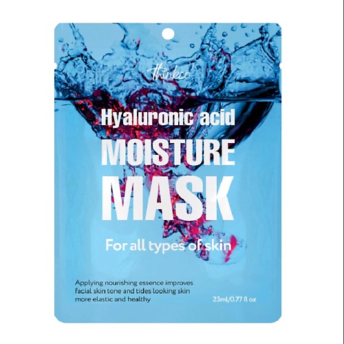 фото Thinkco маска-салфетка для лица с гиалуроновой кислотой, hyaluronic acid moisture mask