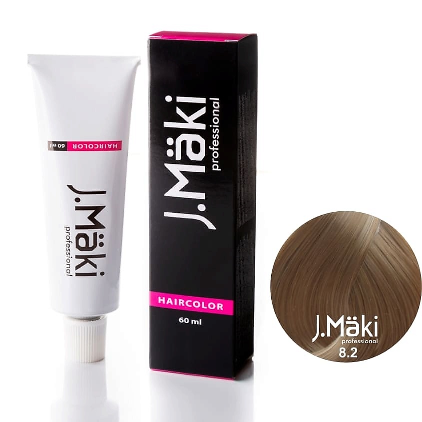 

J.MÄKI PROFESSIONAL Краситель для волос 8.2 Жемчужный светло-русый