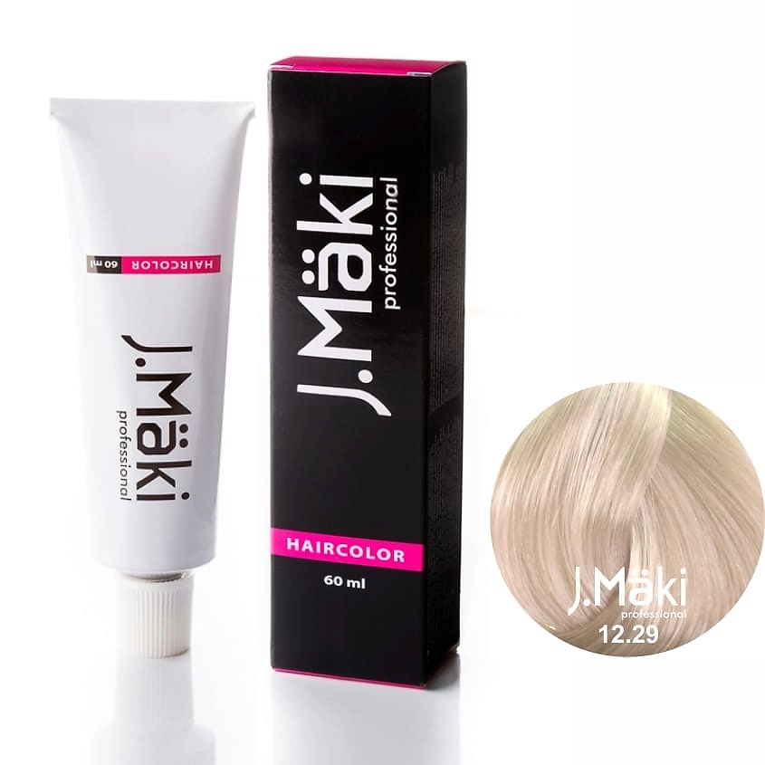 

J.MÄKI PROFESSIONAL Краситель для волос 12.29 Суперблонд жемчужный сандрэ