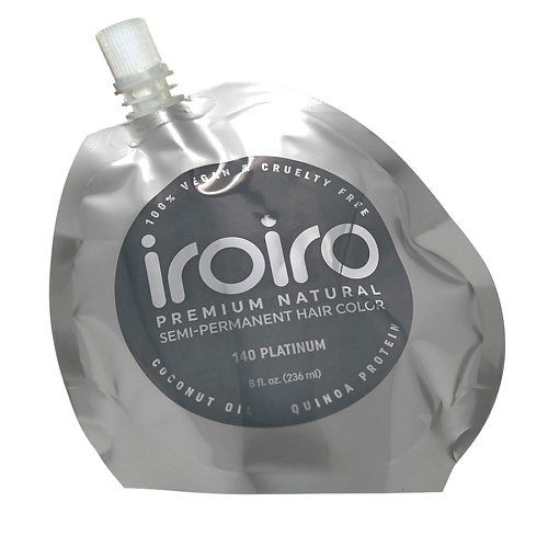 

IROIRO Семи-перманентный краситель для волос 140 PLATINUM Платиновый, Семи-перманентный краситель для волос 140 PLATINUM Платиновый