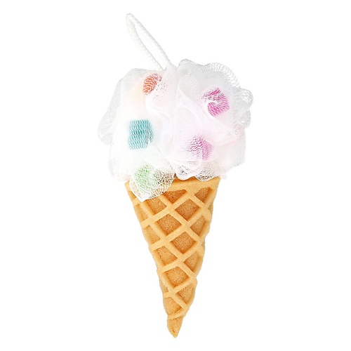 DECO. Мочалка для тела синтетическая (ice cream) kallyeas мочалка шар для тела