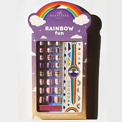 Набор детских накладных ногтей с переводными татуировками Rainbow fun