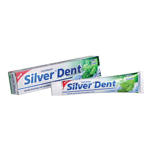MODUM Паста зубная SILVER DENT Тройное действие 100 modum паста зубная silver dent экстра отбеливание с лимоном 100