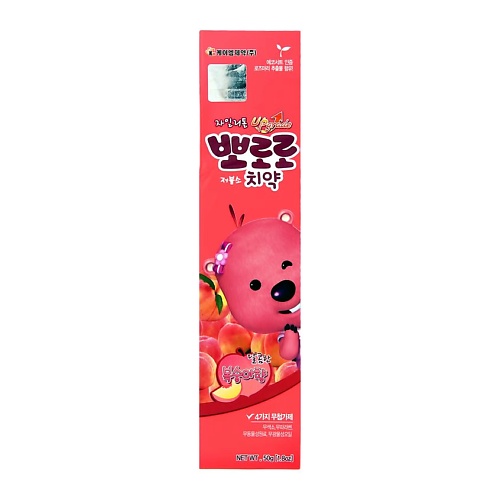 PORORO Паста зубная детская со вкусом персика (от 2 до 6 лет) 50 lifeline напиток витаминизированный focus со вкусом персика и юзу