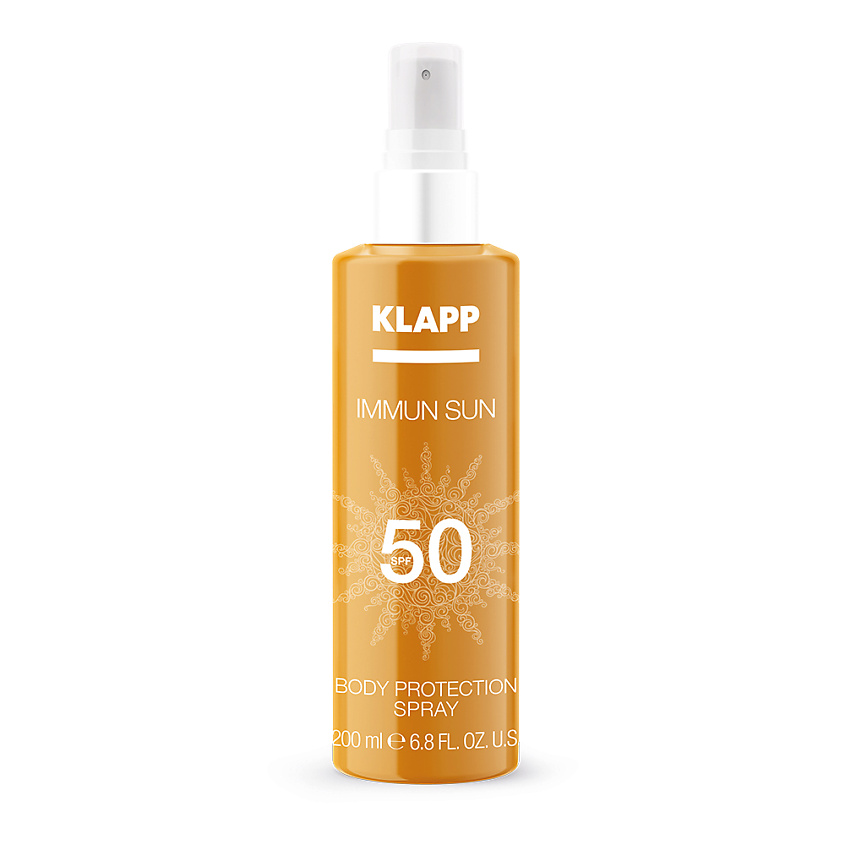 фото Klapp cosmetics солнцезащитный спрей для тела immun sun body protection spray spf50