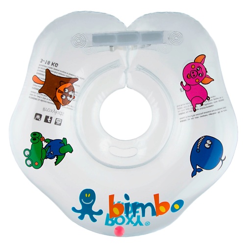 Надувной круг ROXY KIDS Надувной круг на шею для купания малышей BIMBO коврики для купания roxy kids плюшевый c эффектом памяти мишка 60x50 см