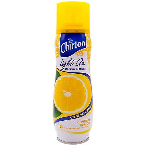 CHIRTON Освежитель воздуха аэрозольный сухое распыление Сочный лимон Light Air 300 liaara освежитель воздуха микроспрей лимон 15