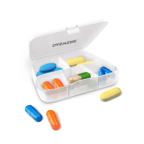 DASWERK Таблетница 5 отделений daswerk таблетница контейнер для лекарств и витаминов 7 дней 1 прием