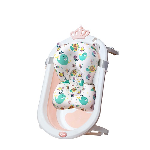 LALA-KIDS Комплект для купания новорожденных, ванночка + матрасик