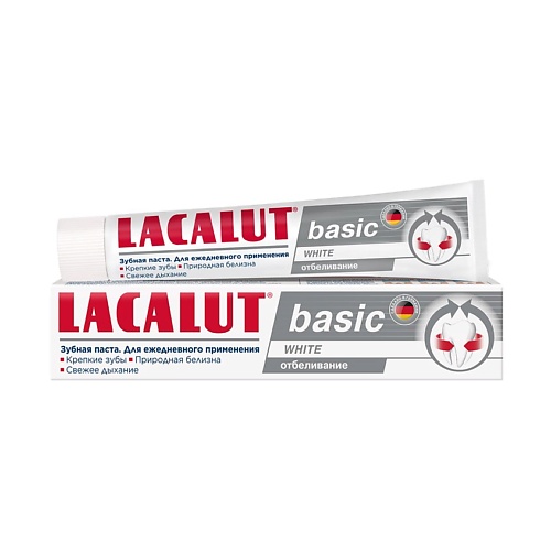 LACALUT Зубная паста basic white 75 lacalut зубная паста basic sensitive 75