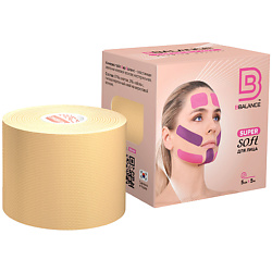 Кинезио тейп для лица Super Soft Tape для чувствительной кожи, бежевый