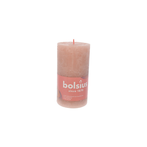 BOLSIUS Свеча рустик Shine туманно-розовая 415 bolsius свеча sunset пепельно розовая бордо 427