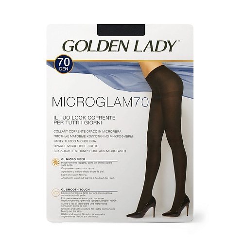 GOLDEN LADY Колготки женские 70 den Micro Glam Nero 2 golden lady носки женские piccolino супер укороченный nero 35 38