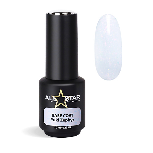 Базовое покрытие для ногтей ALL STAR PROFESSIONAL Пластично-жесткое базовое покрытие, BASE COAT Yuki Black shiwasu yuki takane