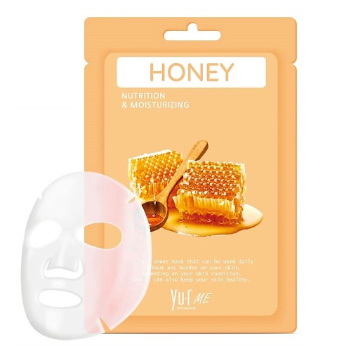 Маска для лица YU.R Тканевая маска для лица с экстрактом мёда ME Honey Sheet Mask graceday traditional oriental mask sheet honey 1 sheet 27g