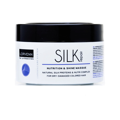 Маска для волос LORVENN HAIR PROFESSIONALS Интенсивная реструктурирующая маска  с протеинами шёлка SILK REPAIR спрей для волос silk hair repair moist mist