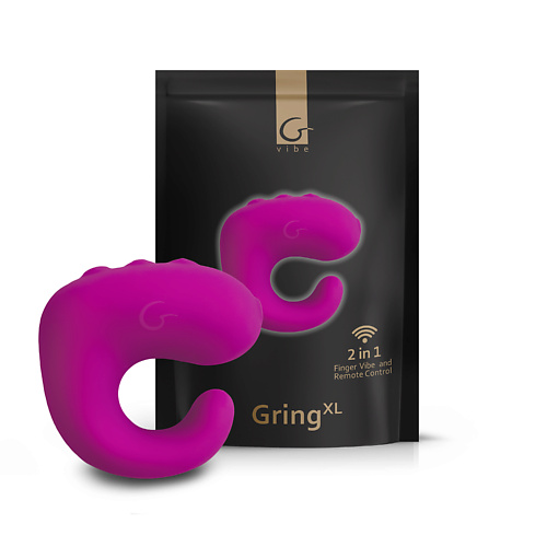 Секс-игрушки Gvibe Gring XL Sweet Raspberry Вибрирующее кольцо на палец 2 в 1