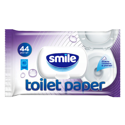 Средства для гигиены SMILE WONDERLAND Влажная туалетная бумага Fresh 44