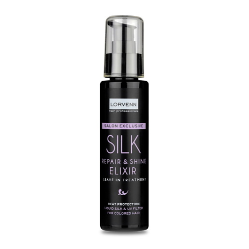 эликсир с жидким шелком lorvenn silk repair Эликсир для ухода за волосами LORVENN HAIR PROFESSIONALS Эликсир с жидким шелком SILK REPAIR SHINE ELIXIR