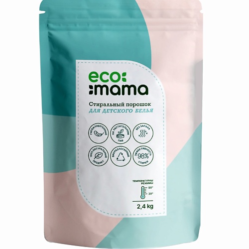 ECO MAMA Стиральный порошок для детского белья 2400 чистаун экологичный стиральный порошок без химии 2400