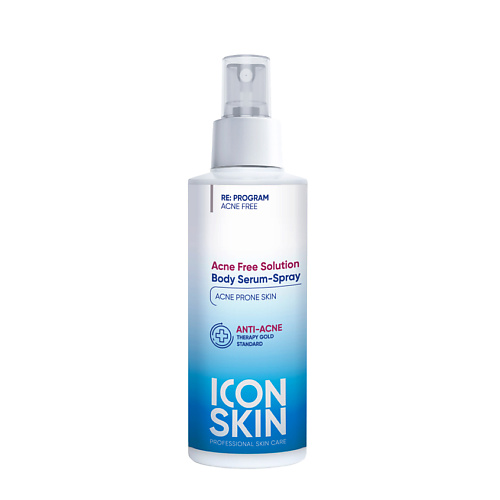 Сыворотка для лица ICON SKIN Кислотная сыворотка для тела ACNE FREE SOLUTION icon skin пилинг для лица 18% anti acne 30 мл