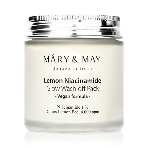 Маска для лица MARY&MAY Глиняная маска для лица c лимоном и ниацинамидом Lemon Niacinamide Glow Wash Off Pack 