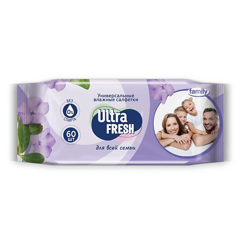 ULTRA FRESH Влажные салфетки для всей семьи Family 60 ultra fresh влажные салфетки для детей и мам baby 120