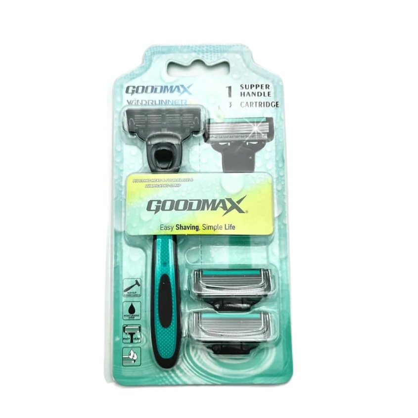 GOODMAX Мужская бритва с 3 сменными кассетами Windrunner 4 лезвия ...
