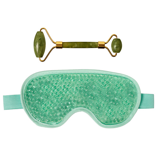 BRADEX Массажёр для лица нефритовый и гелевая маска для глаз touch 3d массажер роллер для лица и тела массажный ролик