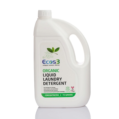 ECOS3 Органическое жидкое средство для стирки белья 2500 dr frank жидкое средство для стирки farb brillanz 20 стирок 1100