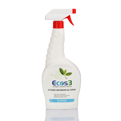 Средство от известкового налета и ржавчины ECOS3 Чистящее средство спрей для ванной комнаты