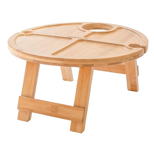 DASWERK Винный столик с подставкой DAS HAUS Bamboo колесо для грызунов пластиковое с металлической подставкой 9 см серое