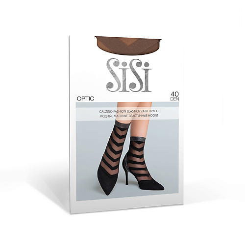 Носки SISI Носки женские  OPTIC 40 (в полоску, резинка с люрексом) носки женские с сеткой в полоску с принтом