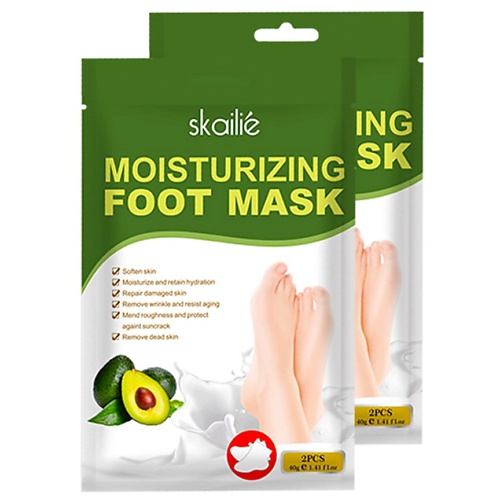Маска-носочки SKAILIE Маска носки для ног, масло ши, увлажнение маска для ног skailie moisturizing foot mask 40 гр