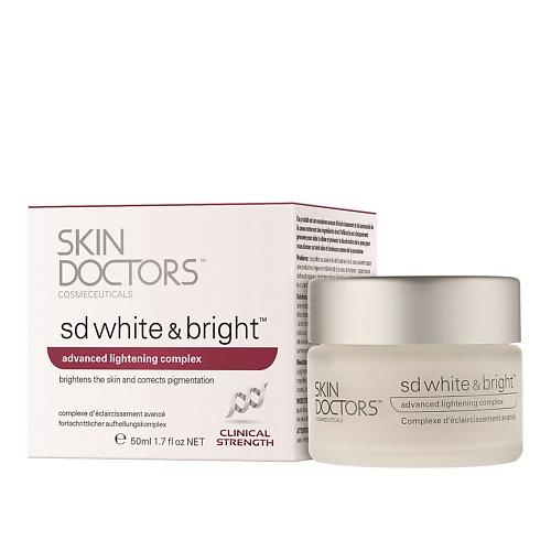 SKIN DOCTORS Отбеливающий крем для лица и тела SD White & Bright 50 white glo полоски отбеливающие bright nights 6