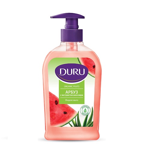 DURU Жидкое мыло Арбуз с экстрактом алоэ вера 300 bio mio bio soap sensitive жидкое мыло с гелем алоэ вера 300