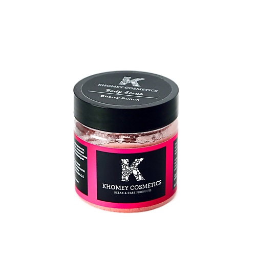 фото Khomey cosmetics кремовый соляной скраб для тела cherry punch, дикая вишня