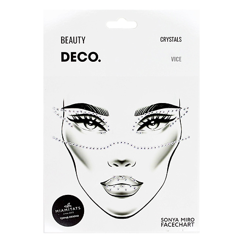 DECO. Кристаллы для лица и тела FACE CRYSTALS by Miami tattoos Vice двустороннее таро vice versa